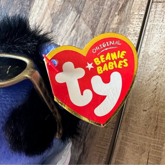 NWT TY Beanie Baby - BEANIES! BEANIES! BEANIES! the Elvis Bear Blue - Picture 7 of 9